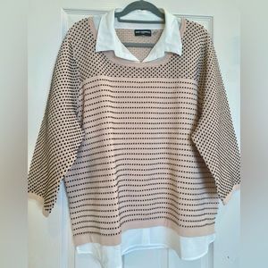 Karl Lagerfeld Twofer Sweater Sz XL